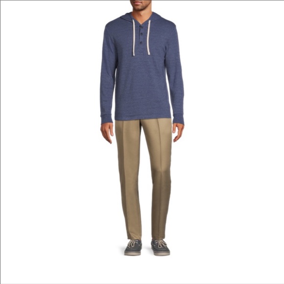 Medium - George Men's and Big Men's Henley Hoodie - Picture 7 of 8